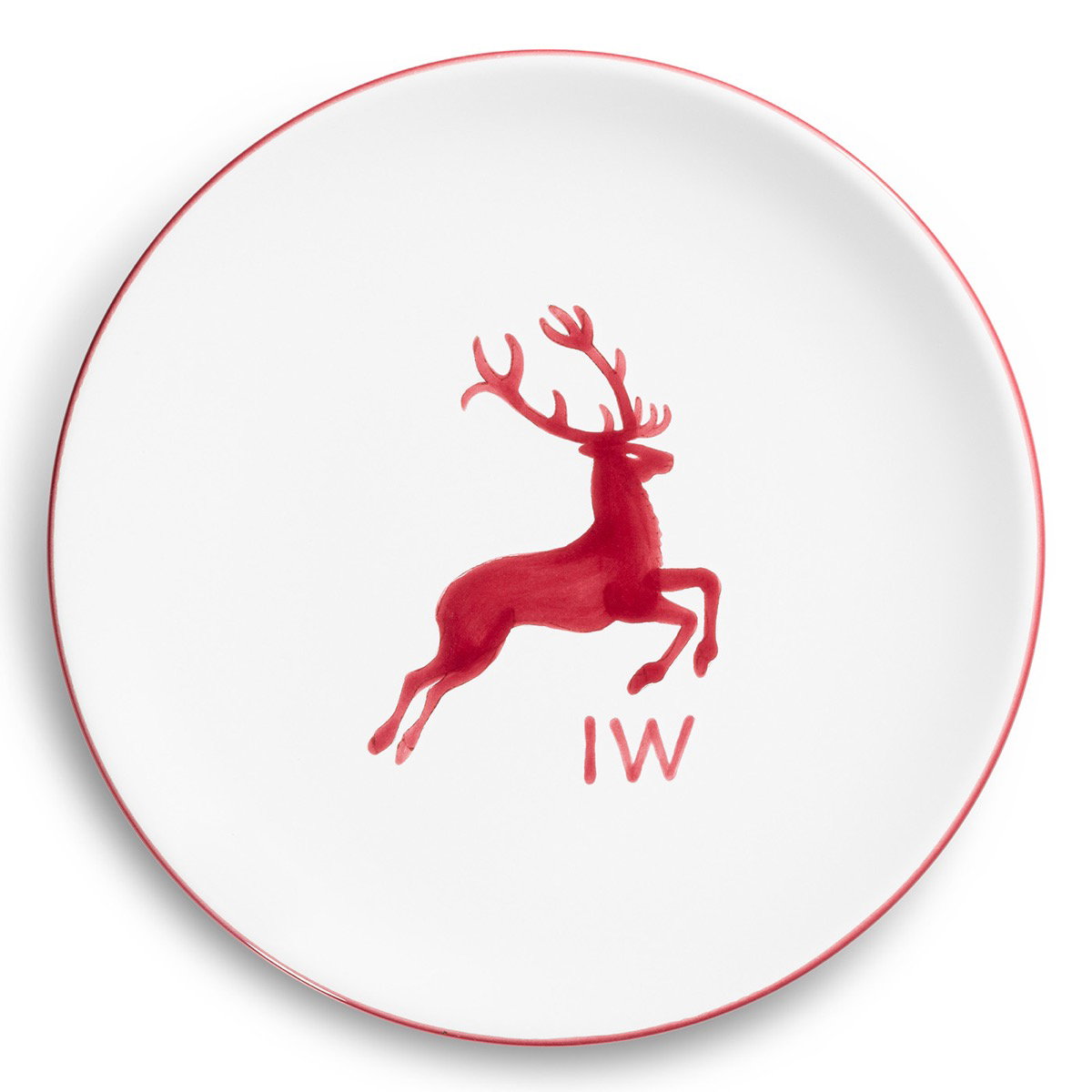 Dessert plate with initials
